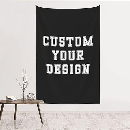 Custom Tapestry For Wall Bedroom Custom Backdrop Personalized Image Text Photo Customized Funny Tapestry Banners And Signs Vertical Model Tapestrys