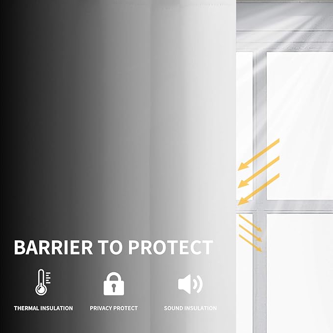 Easy-Going Blackout Curtains for Bedroom, Solid Thermal Insulated Grommet and Noise Reduction Window Drapes, Room Darkening Curtains for Living Room, 2 Panels (52x63 in,White)