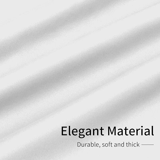 Easy-Going Blackout Curtains for Bedroom, Solid Thermal Insulated Grommet and Noise Reduction Window Drapes, Room Darkening Curtains for Living Room, 2 Panels (34x63 in, White)