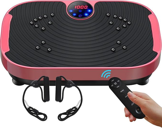 AXV Vibration Plate Exercise Machine Whole Body Workout Vibrate Fitness Platform Lymphatic Drainage Machine for Weight Loss Shaping Toning Wellness Home Gyms Workout