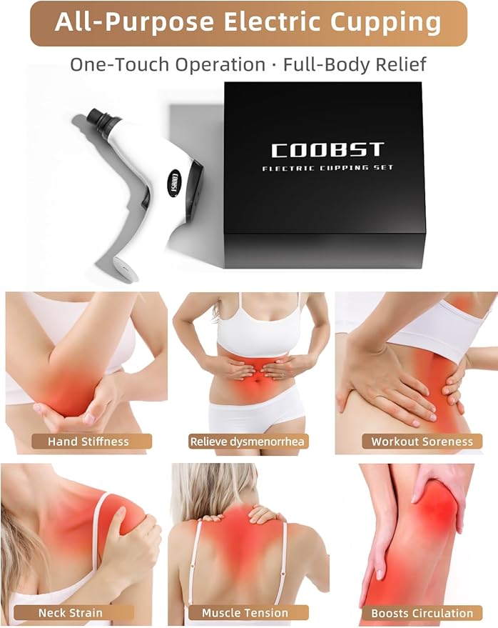 Cupping kit for Massage Therapy, Profession Cupping Set with Electric Cupping Guasha Pump, Cupping Therapy set with 18pcs High Temp and High Pressure resistant Vacuum Suction Cups for Cellulite