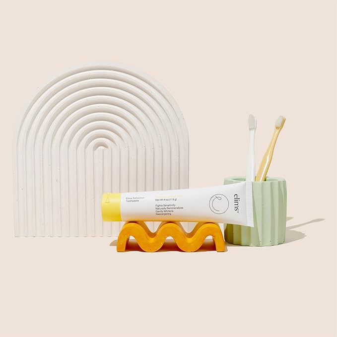 ELIMS Nano Hydroxyapatite Fluoride Free Toothpaste - Xylitol Remineralizing Toothpaste for Whitening Sensitive Teeth - SLS Free Orange Pineapple Mint Flavor for Adults & Kids 4oz