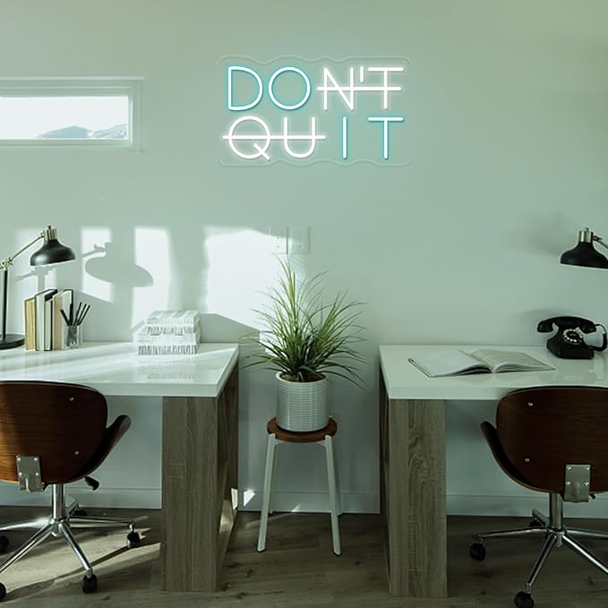 Don't Quit LED Neon Sign for Wall Decor, DO IT Neon Lights Party Decorations, USB Powered Switch LED Neon Lights Adjustable for Office, Gym, Man Cave, Gamer Room Decor