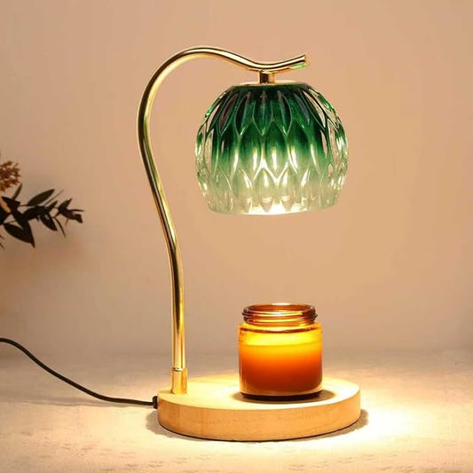 GEEZO Fragrance Candle Warmer Lamp，Electric Candle Warmer with Timer & Dimmer，Mom Christmas Birthday Gifts for Women, House Warming Gifts New Home Bedroom Decor