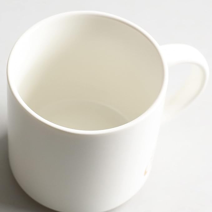 COLLECTIVE HOME - Monogram Ceramic Mugs, 15 oz Golden Initial Coffee Cups, Elegant Alphabet Tea Mugs, Elegant Personalized Mug with Gift Box, Luxurious Cups for Office and Home (n)