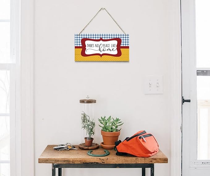 EDCTO Decorative Sign, Rustic Home Wall Art, 12 x 6 Inches, MDF Wood, Hanging Mount