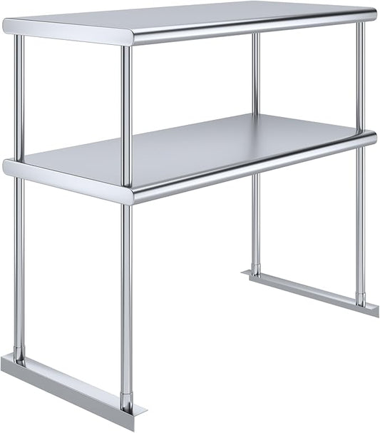 AmGood Double OverShelf Stainless Steel NSF - Many (36" Long x 18" Deep)