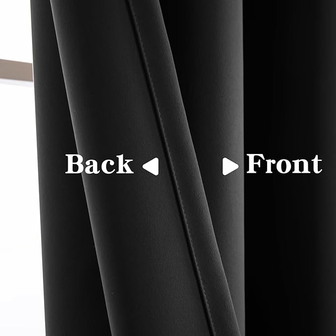 Blackout Curtains Custom Size for Bedroom 1 Panel, Thermal Insulated Blackout Curtains, Solid Grommet Privacy Room Darkening Drapes for Living Room Window (Customsize, Dark Grey)