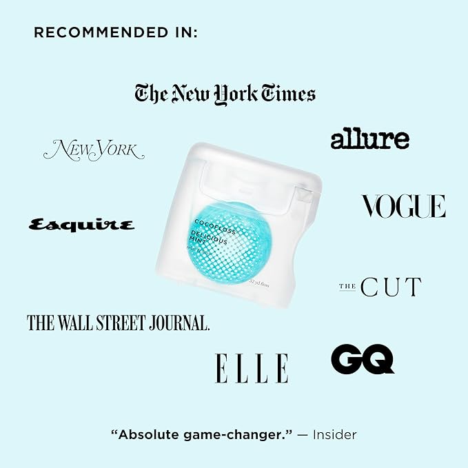 Cocofloss Woven Dental Floss, Dentist-Designed Oral Care, Mint, Waxed, Expanding, Vegan, Kid-Friendly String Floss with Coconut Oil, 3 Spools (33 yd Each)