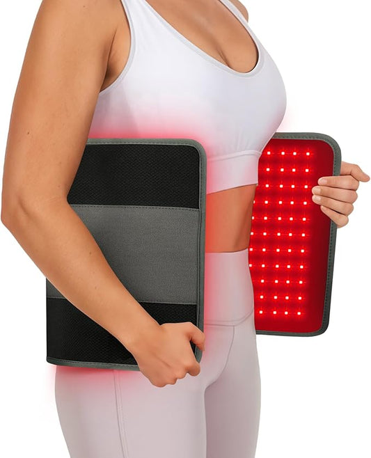 Comfytemp 24’’ x 12’’ Large Red Light Therapy Pad for Body, Near Infrared Light Therapy Wrap with Timer, 242 LEDs Light Therapy Pad for Back Shoulder Joint Muscle Pain Relief, 32W