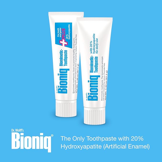 Bioniq Plus Biomimetic Toothpaste with 20 Percent Hydroxyapatite for Teeth and Gums I Clinically Tested I 3.44 oz (Pack of 3)