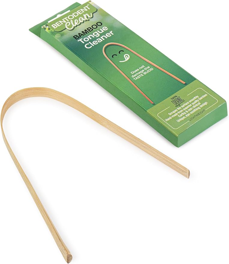 BENTODENT Teeth Whitening Bentonite Clay & Activated Organic Charcoal Toothpaste & Scraper - Detox,Tea Tree, Fluoride Free Adult, Vegan, Travel 3.52 oz