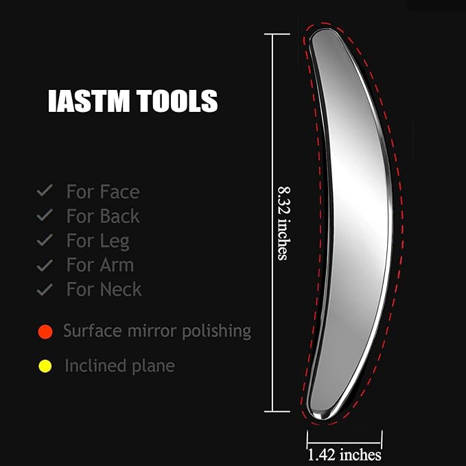 BYYDDIY 3 in 1 Stainless Steel Muscle Scraper Tools Set,Scraping Massage Tools for Physical Therapy,Derma Edge & GuaSha Massage Scraper Tool