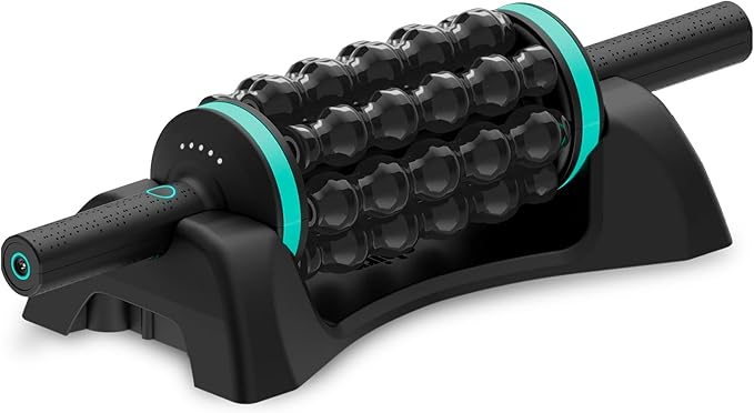 Chirp RPM Rolling Percussive Massager – Deep Tissue Muscle Massager and Back Roller with Hands-Free Base, Rechargeable Leg Massager Roller, 5-Speed Massage Roller Stick for Legs, Foot & Calf Massager