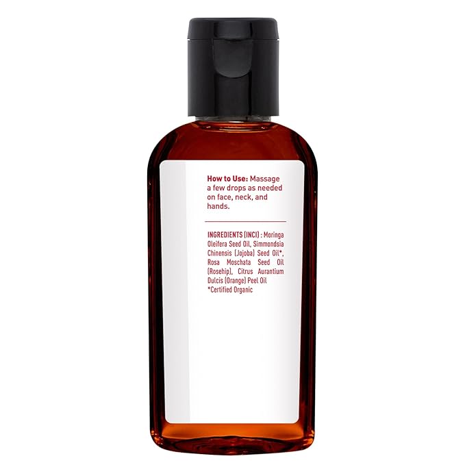 Desert Essence Moringa, Jojoba & Rose Hip Oil Refreshing & Rejuvenating Skin Restoration - Nutrient-Rich Vitamin Blend For Face, Neck, Body & Hands - Vegan, Non-GMO, Gluten-Free, Cruelty-Free - 2oz