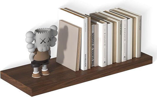 12 Inch Deep Floating Shelves for Wall 1 Pack Floating Shelves Large Storage Space Wall Mount Shelf for Living Room Kitchen Bathroom 30" W x 12" D x 1.2" H Rustic Brown