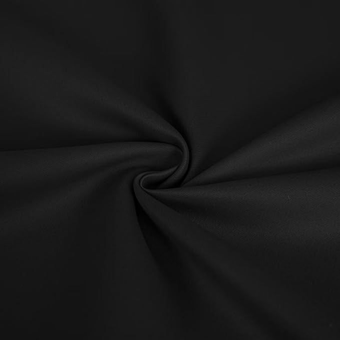 Blackout Curtains 90 Inch Length for Bedroom, Thermal Insulated Blackout Curtains 2 Panels Set, Solid Grommet Privacy Room Darkening Drapes for Living Room Windows(W52 x L90, Dark Grey)