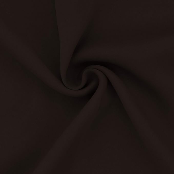 Easy-Going Blackout Curtains for Bedroom, Solid Thermal Insulated Grommet and Noise Reduction Window Drapes, Room Darkening Curtains for Living Room, 2 Panels (52x46 in,Dark Brown)