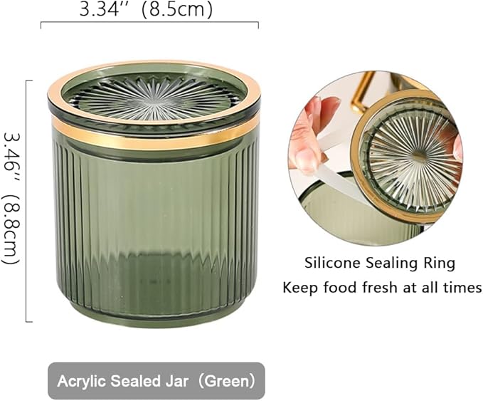 Acrylic Condiment Spice Jars,Condiment Spice Box With Lids and Spoons and Tray,Clear Plastic Condiment Canisters,Seasoning Box 6 Pack,Seasoning Box Set for Kitchen to Storage Salt,Paprika,Sugar