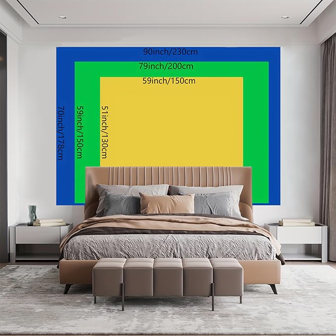 BSFHH Nature Tapestry Forest Tree Sea Cave Wall Hanging, Stream Through Rainforest Landscape Wall Art Tapestry for Bedroom Living room (Lake View, 110" × 87", Unframed)