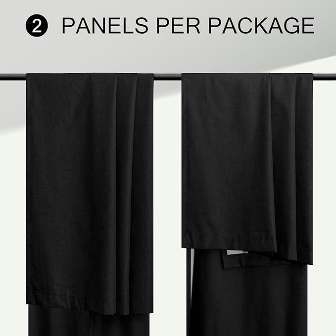 Black Out Curtains 108 Inches Long 2 Panel Burg for Bedroom Window Solid Modern Blackout Linen Drapes Back Tab Sun Heat Cold No Light Blocking Curtains for Winter Living Room Blinds Shades Elegantes