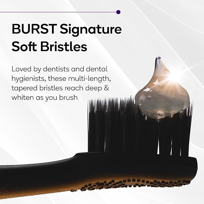 Burst Original Sonic Electric Toothbrush for Adults (Rose Gold) | Soft Bristle Clean Deep, Stain & Plaque Removal | 3 Modes: Teeth Whitening, Sensitive & Massage