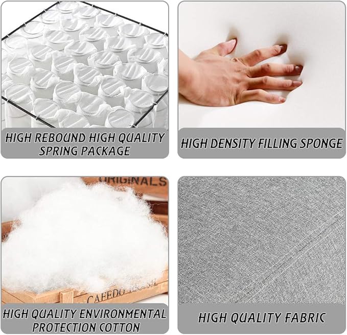 BestMassage | Recliner Chair | with 2 Point Massage Function | Textile Grey | with Lumbar Support, Adjustable Push Back, Footrest & Padded Seat | Easy Assembly | for Living Room, Home Theatre