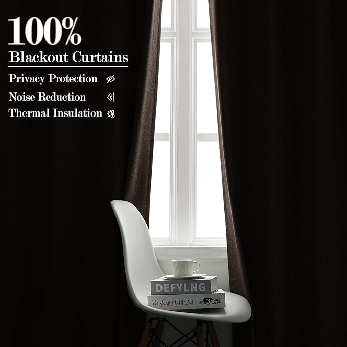 120" Wx96 L Linen Room Divider Drapes for Doorway/Glass Window/Sliding Door/Patio, Extra Wide Pinch Pleated Full Blackout Curtains for Girls Boys Teen Kids Room, 1 Panel, Light Coffee