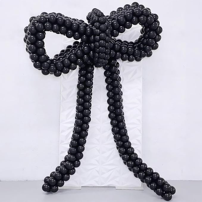 Black Quick Link Balloons, 100PCS Linking Balloons for Make Balloon Wall Balloon Arch Balloon Chains, Linkable Balloons for Wedding Birthday Baby Shower Engagement Graduation Party Decorations (6inch)