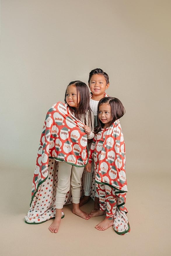 Copper Pearl Jumbo Premium Knit 3 Layer Stretchy Throw Blanket 'Claus'