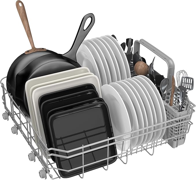 Empava 24 Inch Built-in Dishwasher, Stainless Steel Tub 15 Place Settings, 8 Wash Cycles, Top Control, Auto Door Dry, 49 dB Ultra Quiet, Energy Star & UL Certified