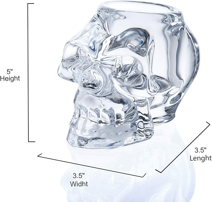 Diamond Star Glass Candle Holder Skull Halloween Tealight Candle Holder Decorative Votive Candle Holders for Home Party (clear)