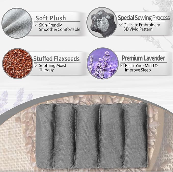 2PCS Large Microwave Heating Pads for Cramps Pain Relief, Moist Microwavable Period Menstrual Heat Packs, Cordless Warm Compress Gift for Mothers Day, Birthday, Thanksgiving, Christmas, 21*12" + 17*9"