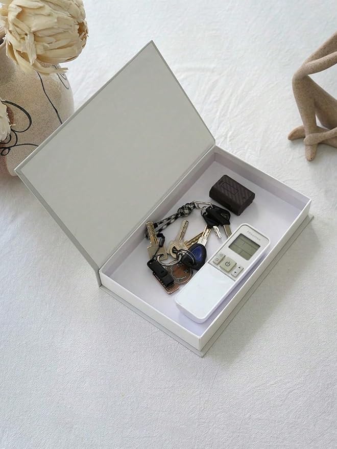 Decorative Storage Book Box – Hidden Storage for Remote Controls, Keys, and Small Items – Elegant Home Decor for Living Room, Bedroom, Coffee Table – Modern Style Faux Book Organizer (Best Wish)