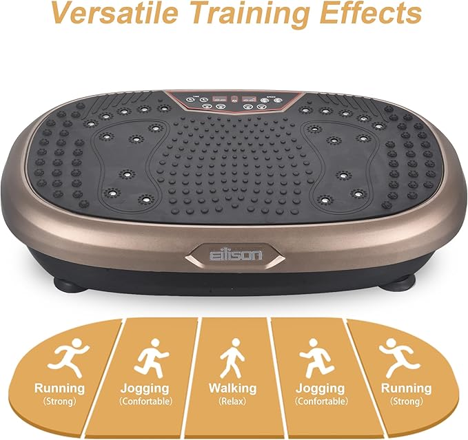 EILISON FitMax 3D XL Vibration Plate Exercise Machine - Whole Body Workout Vibration Platform w/Loop Bands - Lymphatic Drainage Machine for Weight Loss, Shaping, Wellness, Recovery