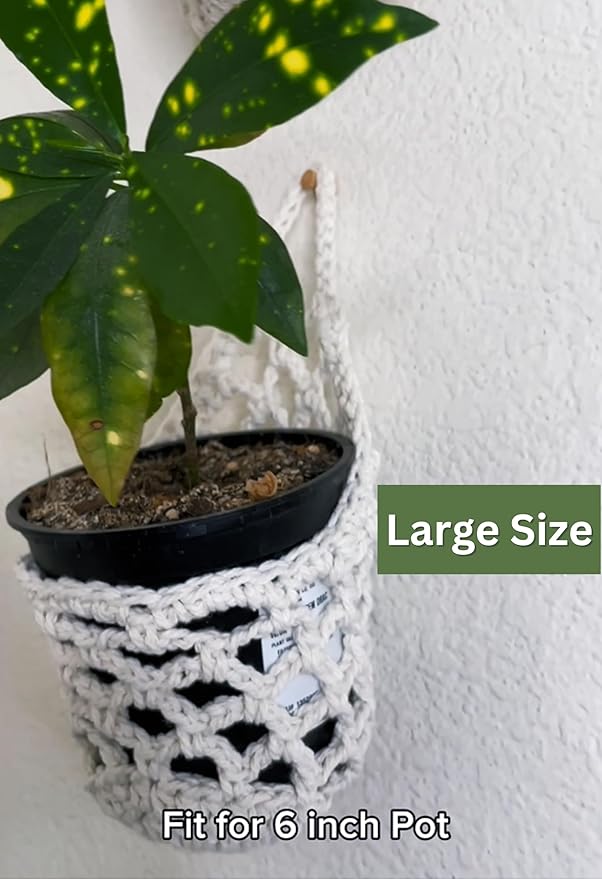 2PK Wall Planters for Indoor Plants, Macrame Plant Hanger | Wall Planter, Plant Hanger, Hanging Planter (2PK, for 6 inch Pot)