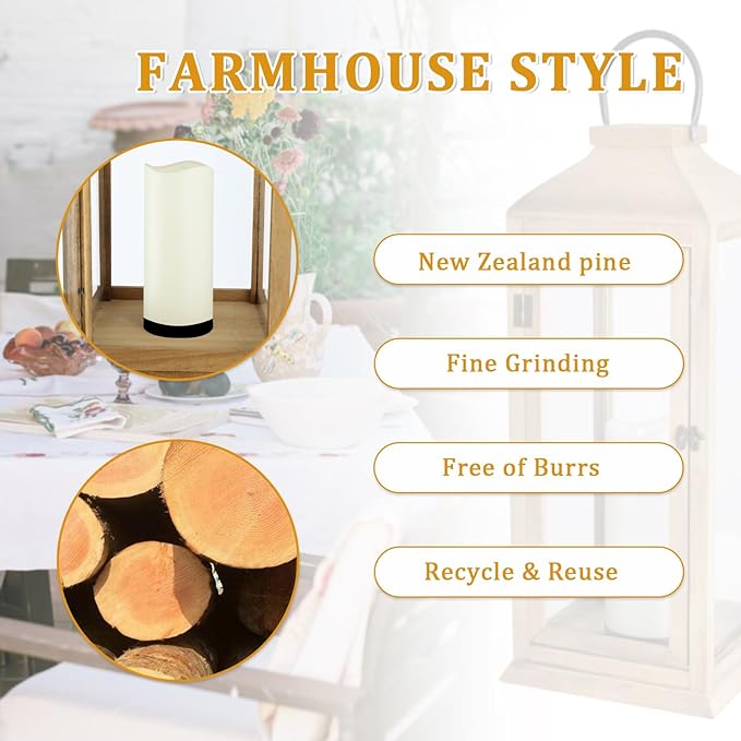 Bdor Extra Large Lanterns Decorative - 27.5in IP65 Waterproof Lantern with Flameless Candles, Decorative Lantern for Home Decor, Indoor Outdoor, Front Porch, Garden, Farmhouse Weddings Style