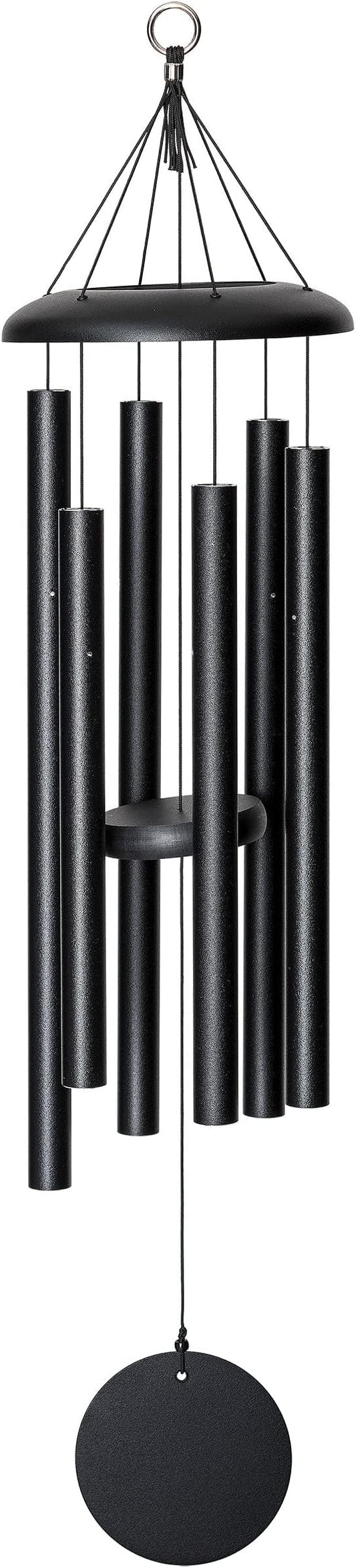 Corinthian Bells by Wind River - 36 inch Black Wind Chime for Patio, Backyard, Garden, and Outdoor Decor (Aluminum Chime) Made in The USA