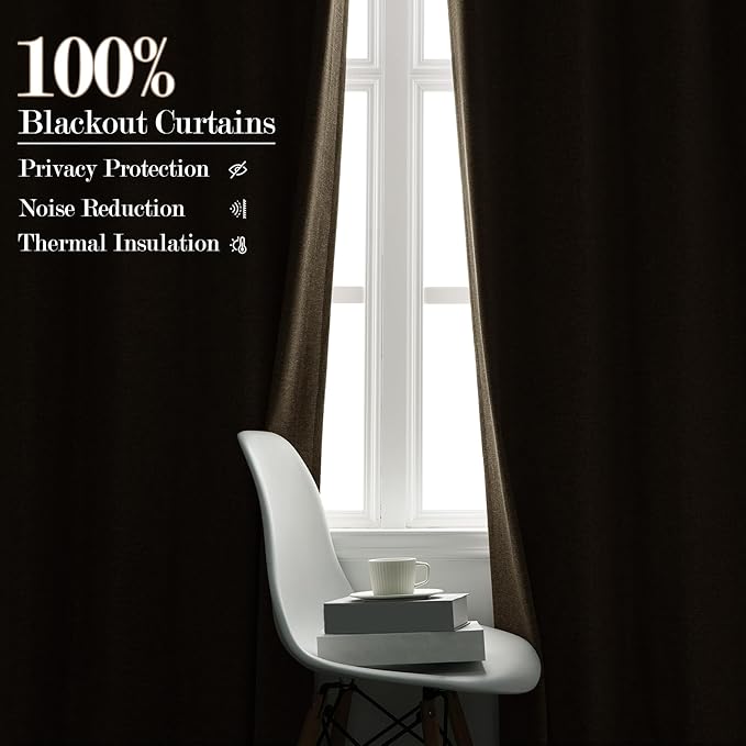 100% Blackout Linen Textured Drapes for Bedroom Pinch Pleated Curtains for Track System Portable Drapery for Sliding Glass Door/Storage/Space Room Divider, 70" Wx102 L, 1 PC, Light Khaki