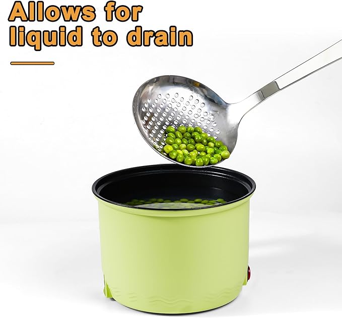 FJNATINH Stainless Steel Wok Spatula,Slotted Spatulas,Ladle,Skimmer Ladle Tool Set,Mirror Polished Cooking Utensils Kitchen Cookware, Pack of 4,Sliver