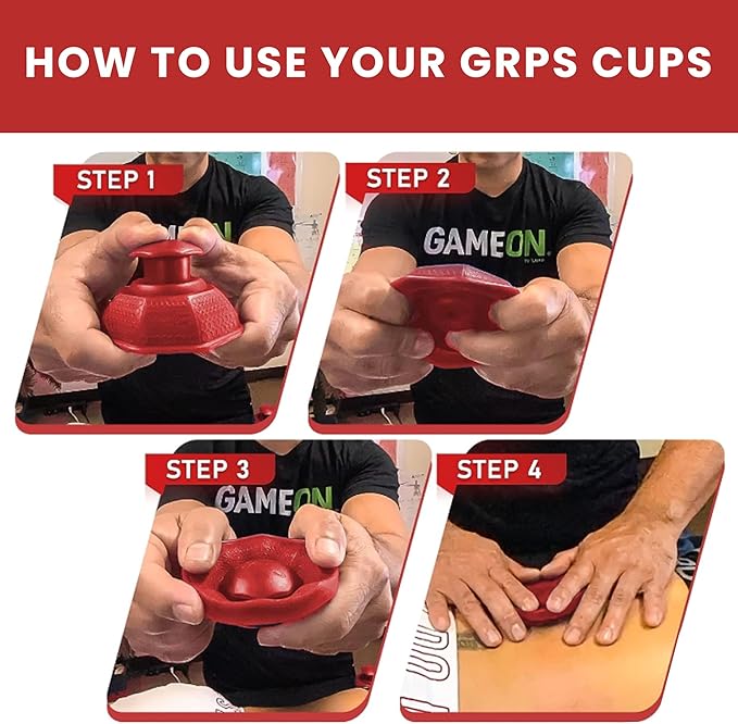 Cupping Therapy Set – Cupping Kit for Massage Therapy – Silicone Cups – Massage Cups – Smart Cupping for Fascia and Myofascial Release (Small, RED)