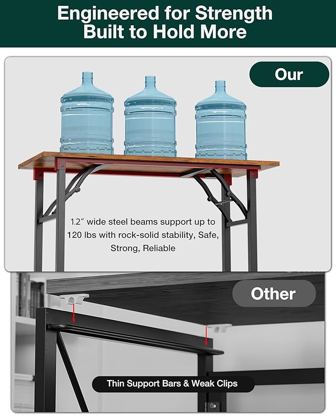 Frylr Small Folding Computer Desk – Portable 35.8 Inch Foldable Laptop Table, Collapsible and Compact for Easy Storage and Fast Setup, Lightweight for Small Spaces, Craft and Study Use, Rustic Brown