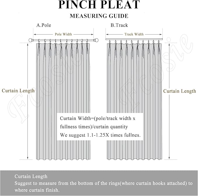 150 Inches Extra Wide Room Divider Draperies, Pinch Pleat Drapes, Absolutely Blackout Sliding Door Drapery, Total Privacy Ceiling Track Curtains, 150" W by 102" L, Greyish White (1 Panel)