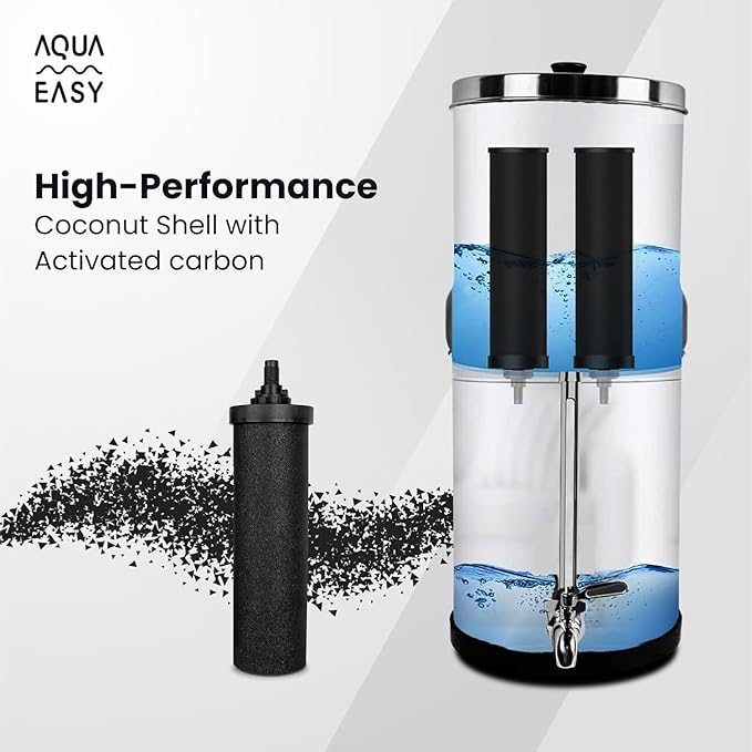 AquaEasy BB9 Activated Carbon Water Filter Candle(4 Pcs) Replacement Gravity Water Filter Candle Compatible With Gravity Filter System