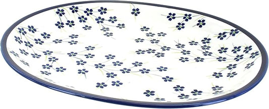 Blue Rose Polish Pottery Willow Large Serving Platter