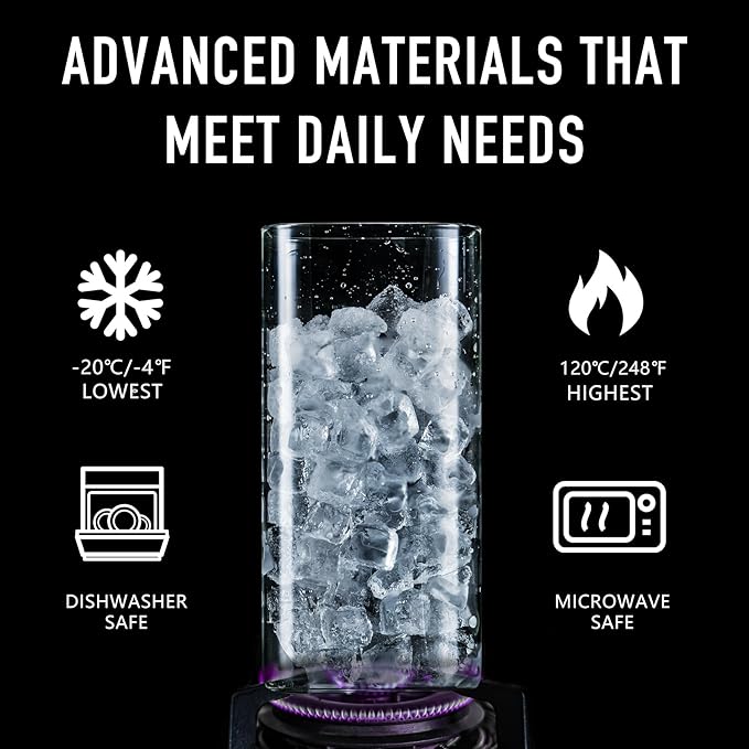 64oz Rectangle Airtight Glass Storage Containers with Bamboo Lids (Set of 4), Square Food Storage Jar, Pantry Organizers for Cereal, Flour, Pasta and Coffee beans (‎with Black Lable)