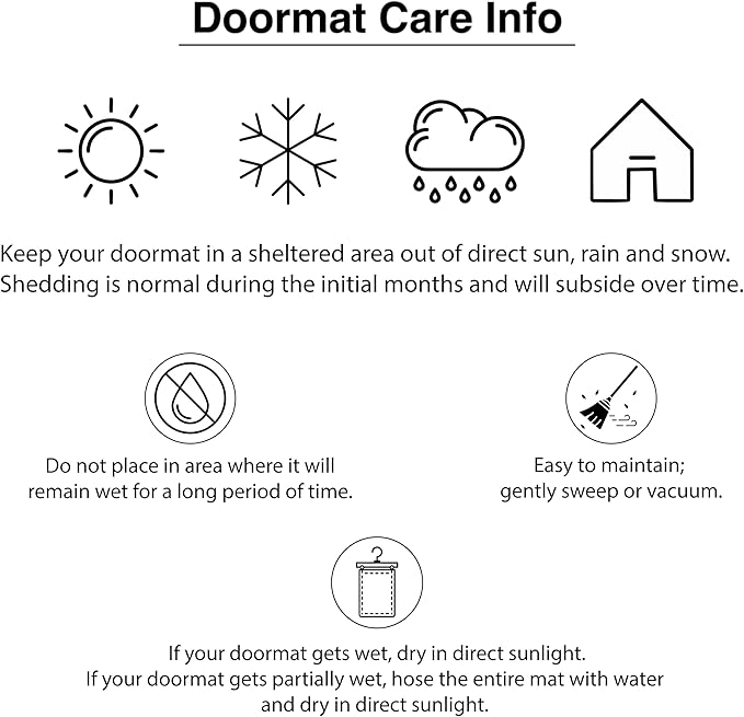 Calloway Mills 152963048N Black Border 30" x 48" Monogram Doormat Letter (N)