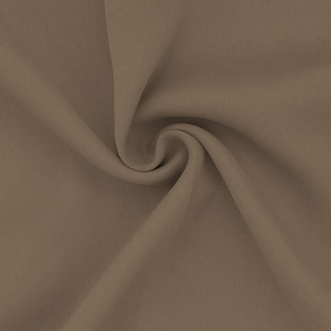 Easy-Going Blackout Curtains for Bedroom, Solid Thermal Insulated Grommet and Noise Reduction Window Drapes, Room Darkening Curtains for Living Room, 2 Panels (52x96 in,Camel)