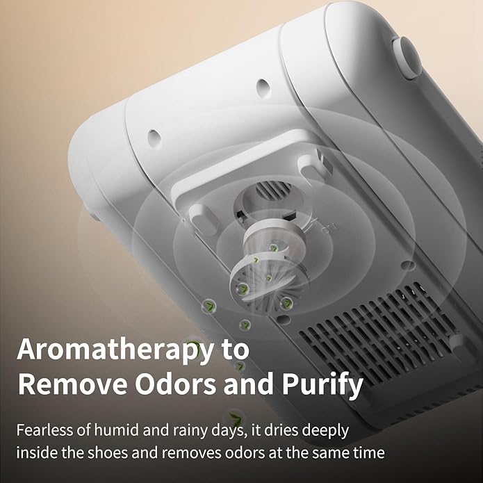 Boot Dryer for Work Boots, Shoe Dryer with Heat Blower, Glove Dryer & Boot Warmer - UV dual light source purification - intelligent timer - white