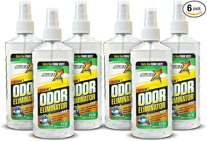 Extreme Odor Spray - Multipurpose No-Wash Deodorizer - Ideal for Shoes and Gym Clothing - Victory Scent (8 Fl Oz) - 6 Pack